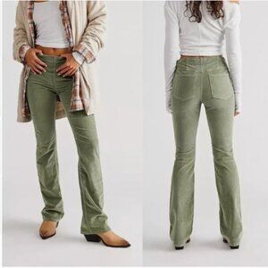 Free People Olive Corduroy Trousers